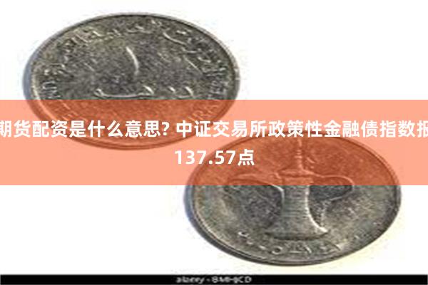 期货配资是什么意思? 中证交易所政策性金融债指数报137.57点