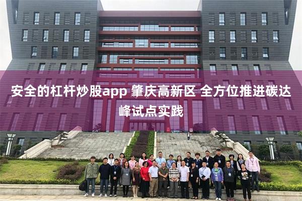 安全的杠杆炒股app 肇庆高新区 全方位推进碳达峰试点实践