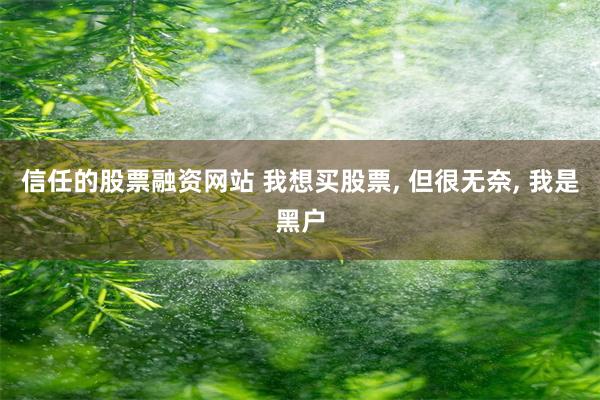 信任的股票融资网站 我想买股票, 但很无奈, 我是黑户