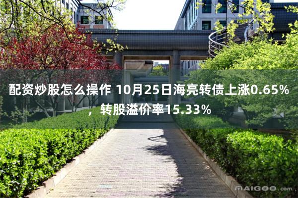 配资炒股怎么操作 10月25日海亮转债上涨0.65%，转股溢价率15.33%