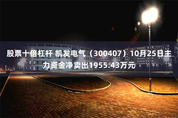 股票十倍杠杆 凯发电气（300407）10月25日主力资金净卖出1955.43万元