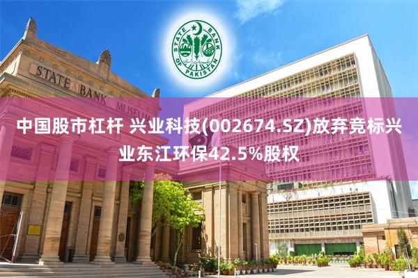 中国股市杠杆 兴业科技(002674.SZ)放弃竞标兴业东江环保42.5%股权