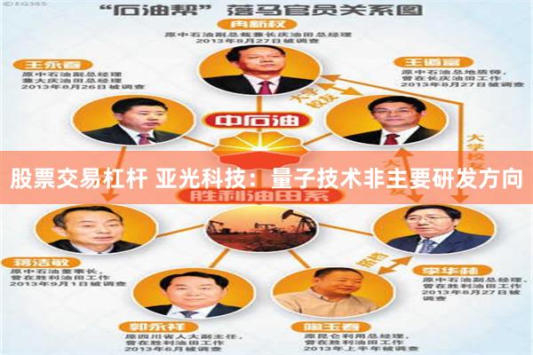 股票交易杠杆 亚光科技：量子技术非主要研发方向