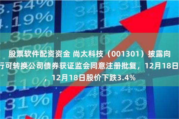股票软件配资资金 尚太科技（001301）披露向不特定对象发行可转换公司债券获证监会同意注册批复，12月18日股价下跌3.4%