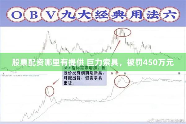 股票配资哪里有提供 巨力索具，被罚450万元