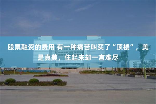 股票融资的费用 有一种痛苦叫买了“顶楼”，美是真美，住起来却一言难尽